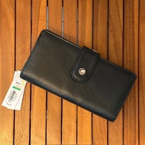 🆕 Safe Keeper RFID Blocking Leather SoHo Tab Clutch Wallet